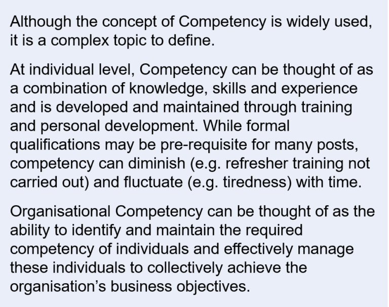 Risk management by competency - Risktec